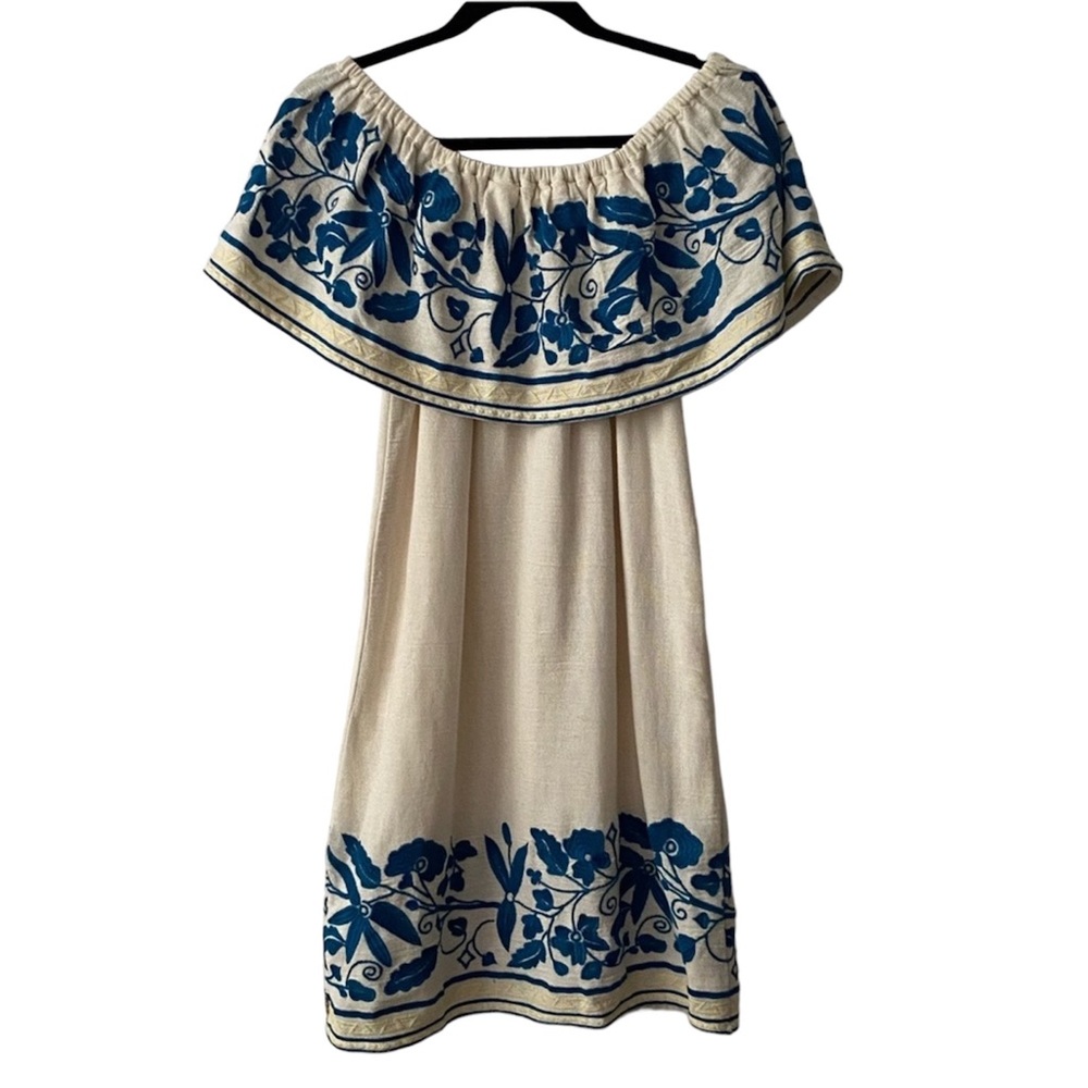 Maison Scotch Embroidered Off the Shoulder Dress - Picture 4 of 14